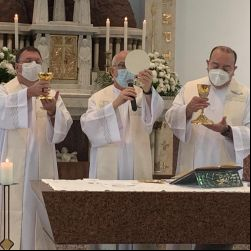 : Superior Geral, Vigário, Conselheiro, Ecônomo Geral e Coordenador da Conferência_Missa de encerramento do encontro